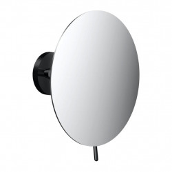 Emco Cosmetic mirrors Pure - Nástěnné kulaté holící a kosmetické zrcadlo, Ø 190 mm, 3 zvětšovací sklo, černé 109413306